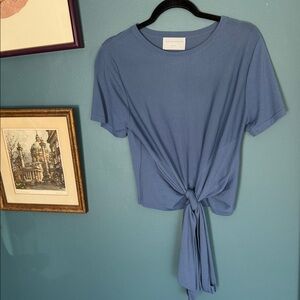 Modern Citizen Indigo Tie-Knot Short Sleeve Tee 0205